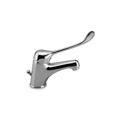Miscelatore monocomando lavabo, con scarico, leva clinica serie ecoline gs