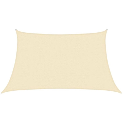 vidaXL Vela Parasole 160 g/m² Crema 3/4x2 m in HDPE - crema