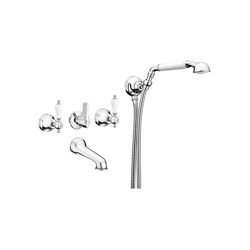 Gruppo vasca incasso deviatore, a parete,gancio muro serie vittoriana retro' gs características