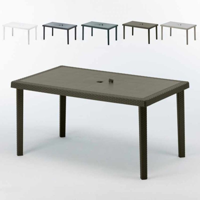 Tavolo Poly rattan rettangolare 150x90 Boheme | Marrone - Grand Soleil