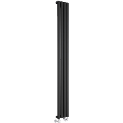 Hudson Reed Revive Radiatore Termoarredo di Design Verticale Moderno - Termosifone con Finitura Opaca Nera - Design a Colonna - 1780 x 236 x 56mm