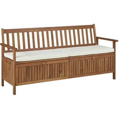 Cassapanca con Cuscini 170 cm Legno Massello d'Acacia