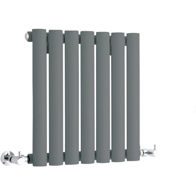 Hudson Reed Revive Radiatore Termoarredo di Design Orizzontale Moderno - Termosifone Con Finitura Antracite - 284W - 400 x 413mm - Riscaldamento ad