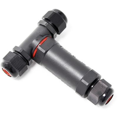 Manica Connettore di cavo T-Y a 3 poli 230V 0.5-4 mm2 per spina M2O*1.5 Connessione 10-14mm, IP68