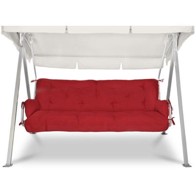 Beautissu Cuscini per dondoli e altalene da Giardino Flair HS - 2 braccioli e Un soffice Cuscino Grande Rosso