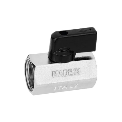 Minivalvola a Sfera in Ottone Stampato Modello Kansas Femmina/Femmina 3/8" Bugatti