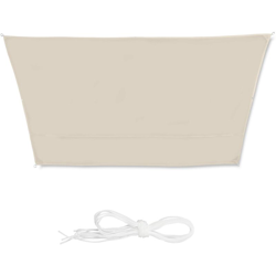 Tenda a Vela Trapezoidale, Idrorepellente, Anti UV, Corde di Supporto, Terrazza e Giardino, 3x4x2x2 m, Beige características