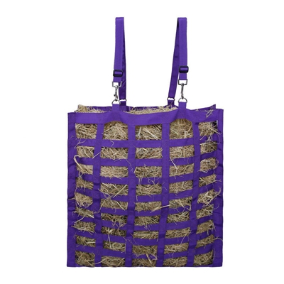 Sacco per fieno ed erba per l'alimentazione del cavallo, sacco per erba appassita (viola).