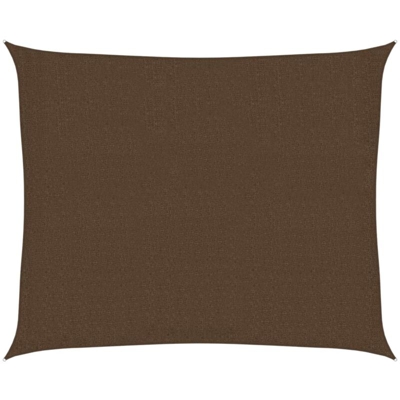 Vela Parasole 160 g/m² Marrone 2,5x3 m in HDPE - Marrone - Vidaxl