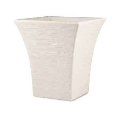 Vaso quadrato in resina 'Gardenia' 30 cm. Bianco
