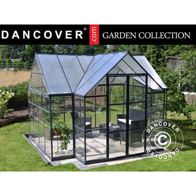Serra orangerie in policarbonato VICTORY, 10,41m², 3,66x3,05x2,69m, Grigio