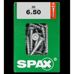 vite T-Star più giallo in acciaio di 50 x 6 mm - 50 pezzi - Spax en oferta