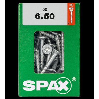 vite T-Star più giallo in acciaio di 50 x 6 mm - 50 pezzi - Spax