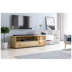 Porta Tv Moderno Cogins Ii, 242 Cm Bianco / rovere Artigianale características