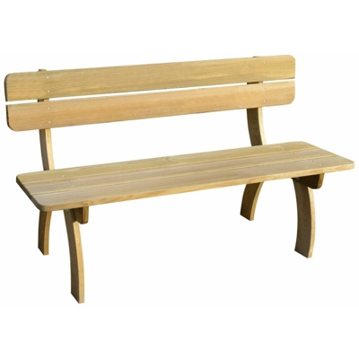 Panchina da Giardino 150 cm in Legno di Pino Impregnato FSC