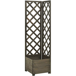 vidaXL Traliccio ad Angolo Grigia 40x40x150 cm in Massello di Abete - Grigio precio