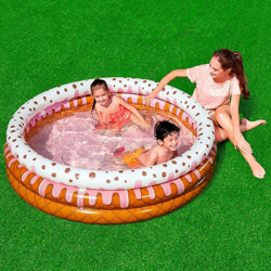 Piscina Rotonda Gonfiabile Fuoriterra Fragola Bambini Giardino 3 Anelli 160cm precio