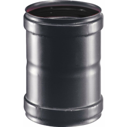 Manicotto di giunzione per canna fumaria stufa a pellet in acciaio nero da 1,2 mm -Ø 80 mm MM precio