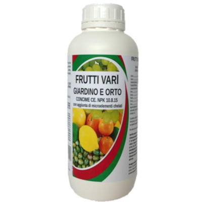 Concime Liquido con Azoto Fosforo Potassio Fertilizzante Frutti Vari Giardino e Orto | 1 Litro