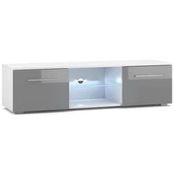 Mobile Tv Modernista Punes Bianco / grigio Lucido 100 Cm Led precio