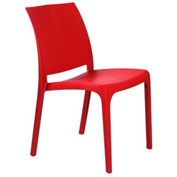 Sedia Stile Moderno Elegante Robusta In Polipropilene Impilabile Volga Rosso Set 4 en oferta