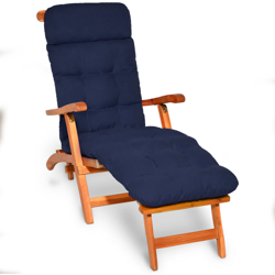 Beautissu Cuscino per sedie a Sdraio Flair DC - Extra Comfort per Sedia a Dondolo e poltrone da Giardino Blu scuro características