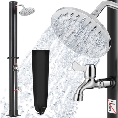 Doccia da giardino solare acqua calda 20 L max. 60°C plastica