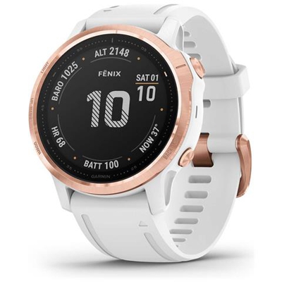 Sportwatch Fenix 6S Pro Impermeabile 10ATM Display 1.2'' 32GB Wi-Fi / Bluetooth e GPS per Fitness con Contapassi e Cardiofrequenzimetro 42mm Bianco