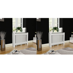YOUTHUP Copritermosifoni 2 pz in MDF 112 cm Bianco - Bianco en oferta