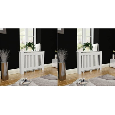 YOUTHUP Copritermosifoni 2 pz in MDF 112 cm Bianco - Bianco