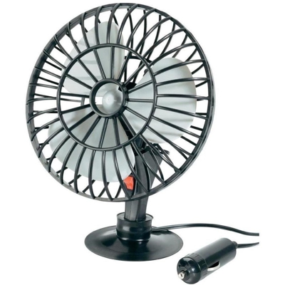 Tradeshop - VENTILATORE AREATORE CLIMATIZZATORE OSCILLANTE A VENTOSA VENTO ARIA AUTO 12V