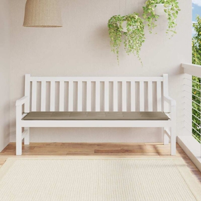 vidaXL Cuscino per Panca da Giardino Grigio Talpa 180x50x4 cm - Marrone