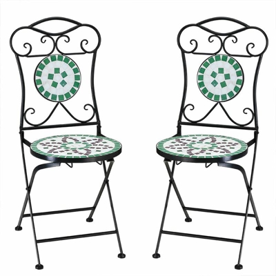 Set di sedie 'Flora' a mosaico da bar bistrot sedie pieghevoli