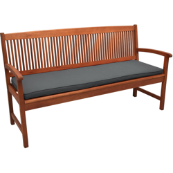 Beautissu Cuscino per panche da Giardino & Balcone Loft BK - Comoda Imbottitura Grigio grafite, 120x48x5 cm precio