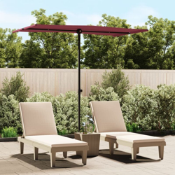 Ombrellone da Esterni con Palo in Alluminio 180x130cm Bordò - Rosso - Vidaxl precio