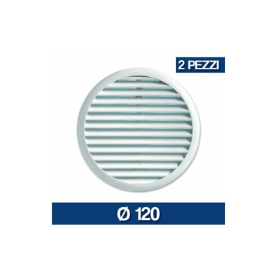 Griglia Tappo Di Aria Areatore Areazione Imbocco 2 Pezzi Da 80 100 120 16328V D. 120 (19609)