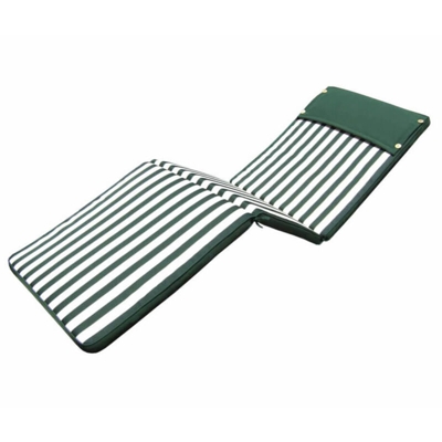 Cuscino Lettino Riga Verde Con Doppia Cucitura Per Sedia O Poltrona Per Esterno Idrorepellenti Resistente All'Acqua