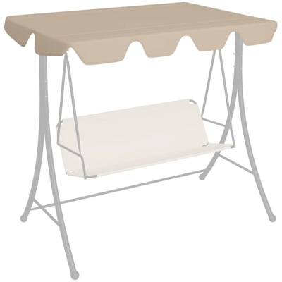 Baldacchino per Dondolo Giardino Beige 188/168x110/145 cm - Beige - Vidaxl