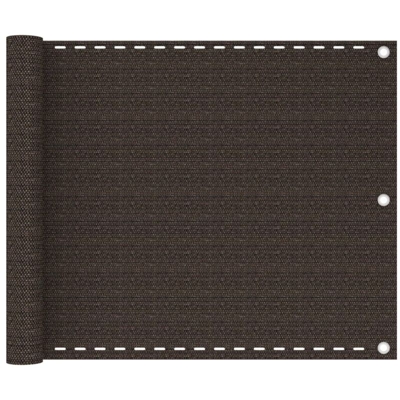 Paravento da Balcone Marrone 75x600 cm in HDPE - Marrone - Vidaxl