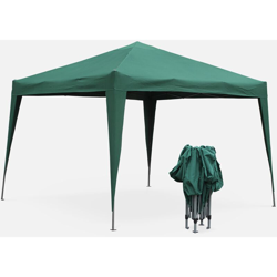 Pergola pieghevole 3x3 m - Tecto Verde - Tenda da giardino pieghevole, tendone 9m², sistema a scomparsa - Verde precio