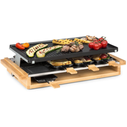 Klarstein - Tournedo, Raclette, Alluminio Pressofuso, 8 Persone, Decorazione in Legno, 1200W precio
