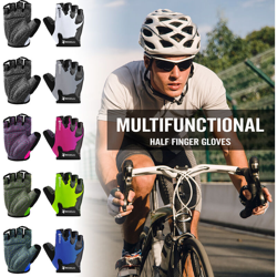 Boodun - Guanti sportivi Antiscivolo Guanti mezze dita da ciclismo Guanti imbottiti ammortizzanti per sollevamento pesi Guanti MTB traspiranti en oferta