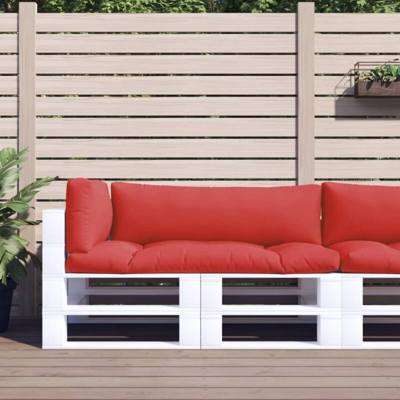 vidaXL Cuscini per Divano Pallet 3 pz Rossi - Rosso