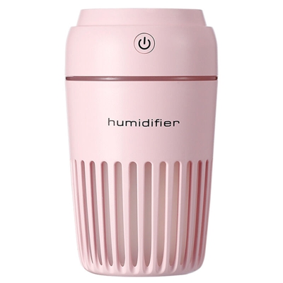 Umidificatore d'aria HM03 Time-Cup Umidificatore d'aria domestico portatile umido puro Luce notturna Umidificatore per auto da ufficio rosa - Wopow
