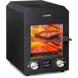 Klarstein - Hannibal grill ad alta temperatura indoor 2.200W 850°C acciaio inox nero en oferta