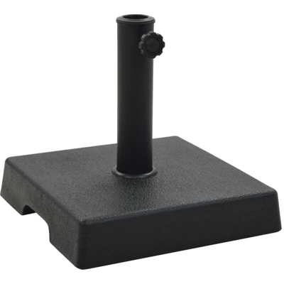Base per Parasole Quadrata in Poliresina 8 kg Nera - Nero - Vidaxl