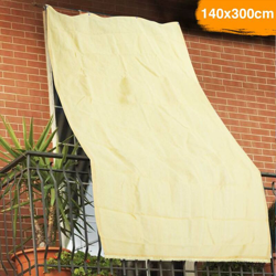 Bakaji - Tenda da Sole Telo Parasole 140x300 in HDPE con Anelli per Balcone Veranda Beige en oferta