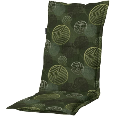 Madison Cuscino per Sedia a Schienale Alto Circle 123x50 cm Verde - Verde