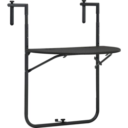 Tavolo da Balcone Pensile 60x64x83,5cm Plastica Rattan Marrone - Marrone - Vidaxl precio