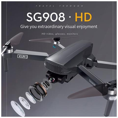 Sg908 Drone Cardanico A 3 Assi Con Fotocamera 4k Ad Alta Definizione 5g Gps Wifi Fpv Motore Brushless Quadcopter Rc Professionale | Elicotteri Rc